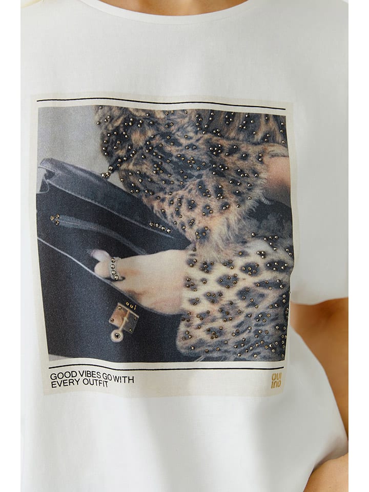Tričko Oui Weiß 888877 Shirt in Weiß - 2