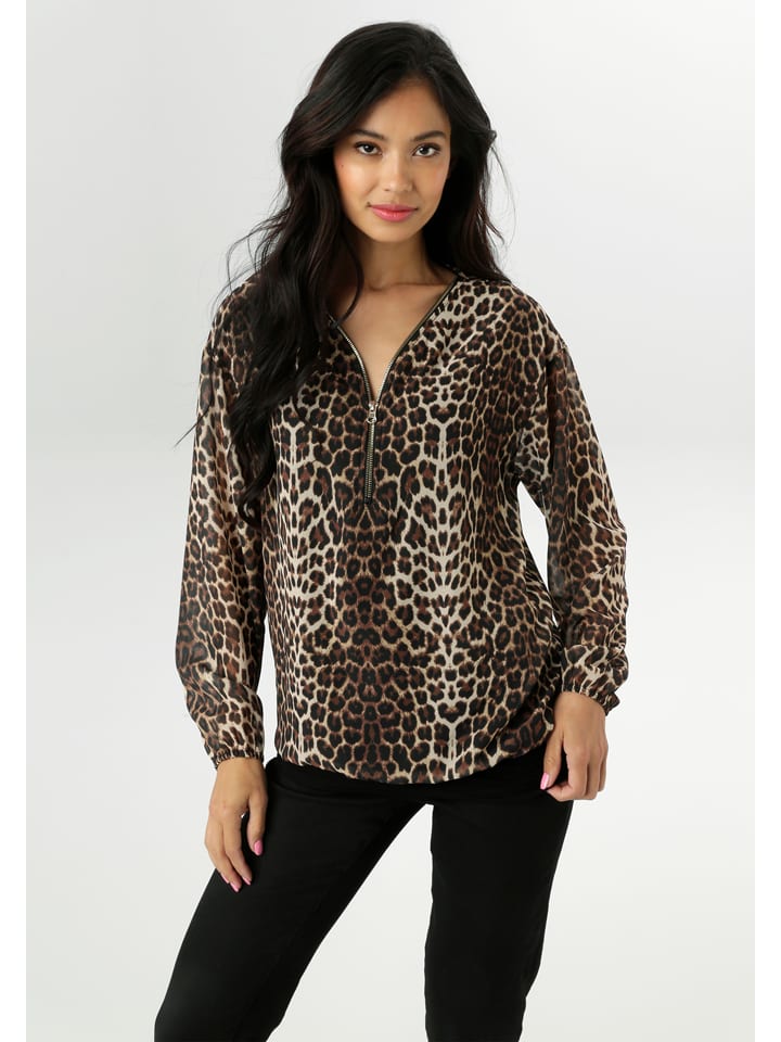 Aniston Braun/ Schwarz 2031875 Bluse in Braun/ Schwarz - 1