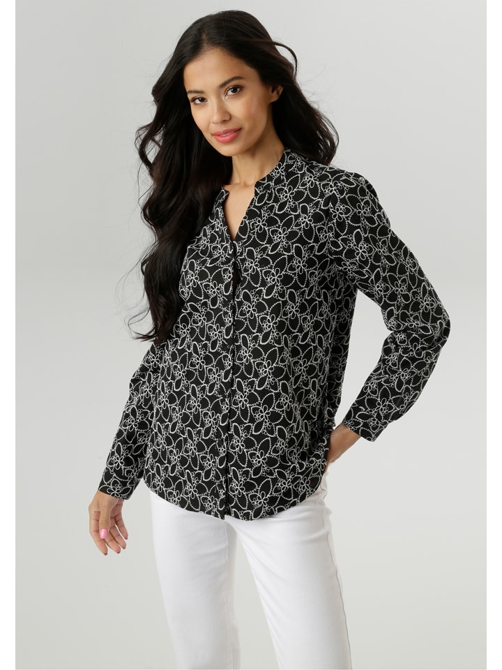 Aniston Schwarz/ Weiß 3419374 Bluse in Schwarz/ Weiß - 1