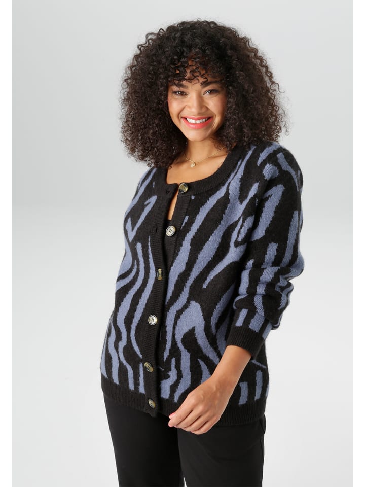 Sveter Aniston Schwarz( Blau 2266388 Cardigan in Schwarz( Blau - 1