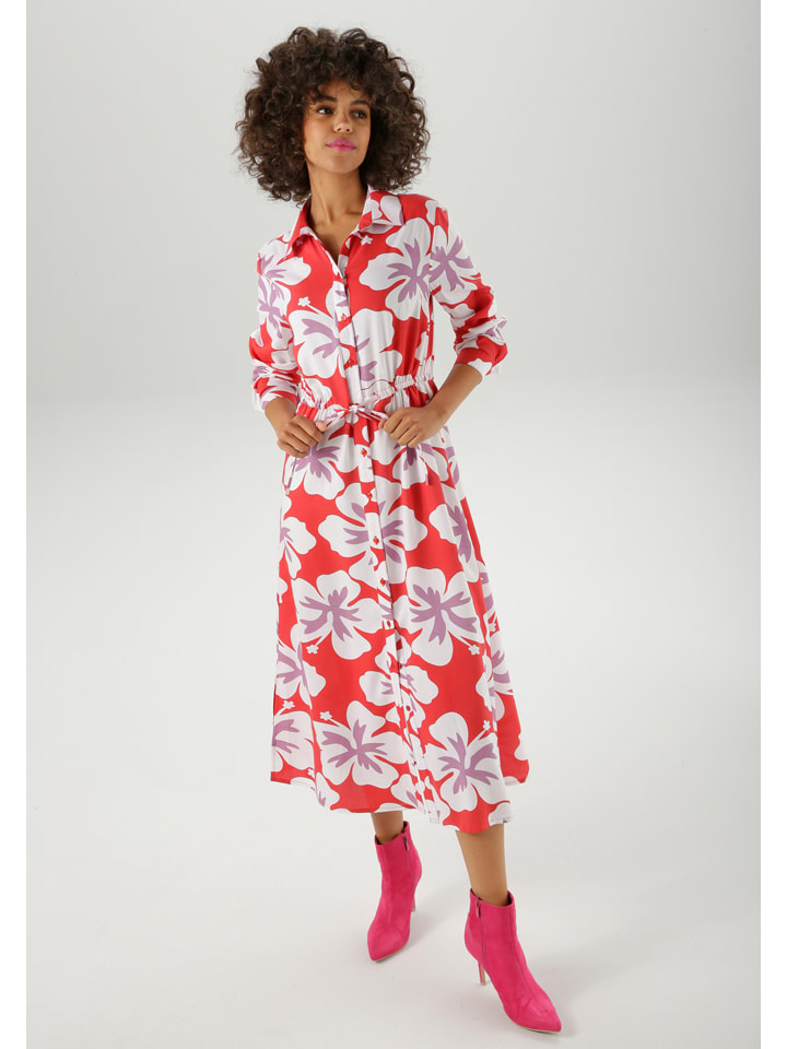 Šaty Aniston Rot/ Weiß 6898995 Kleid in Rot/ Weiß - 1