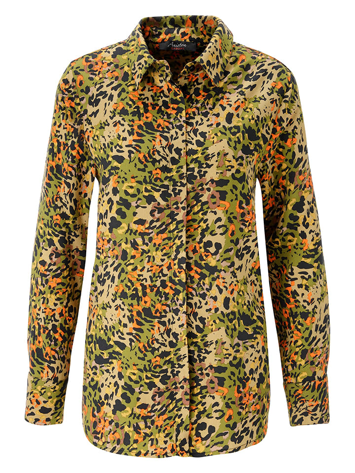 Aniston Grün/ Orange 3956715 Bluse in Grün/ Orange - 3