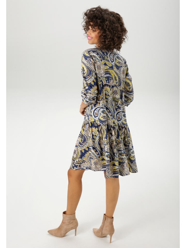 Šaty Aniston Dunkelblau/ Gelb 1666174 Kleid in Dunkelblau/ Gelb - 2