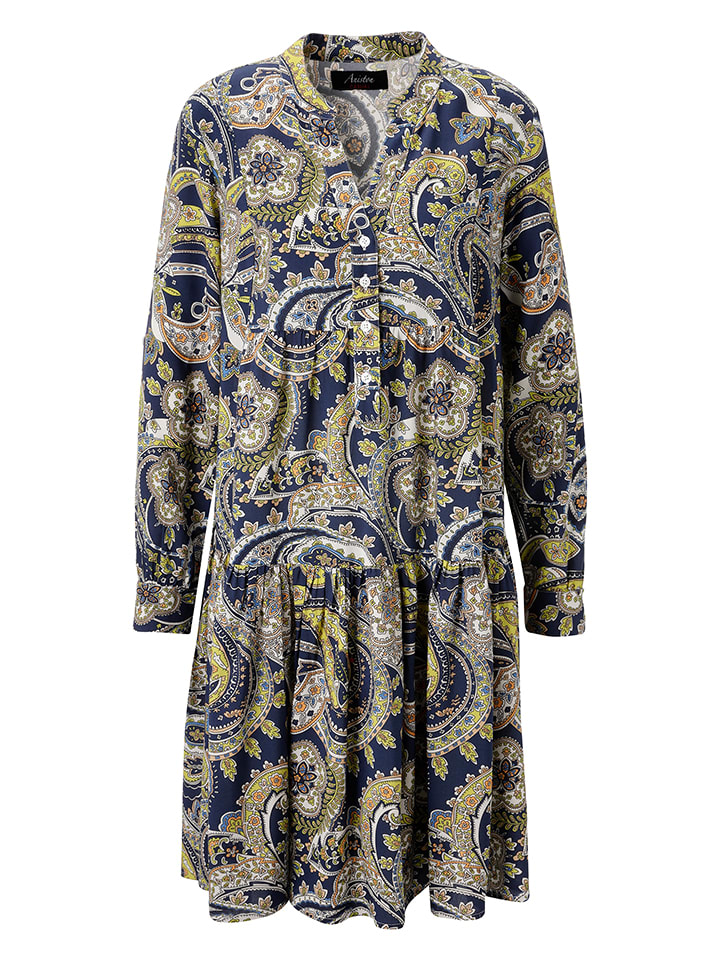 Šaty Aniston Dunkelblau/ Gelb 1666174 Kleid in Dunkelblau/ Gelb - 3