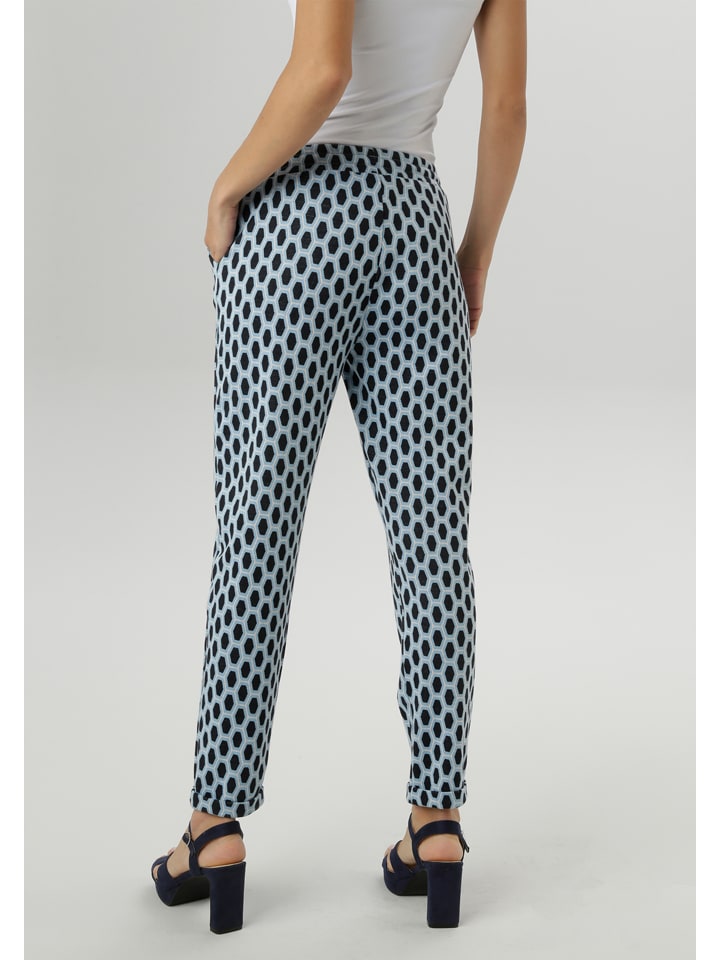 Nohavice Aniston Türkis/ Schwarz 1825686 Hose in Türkis/ Schwarz - 2