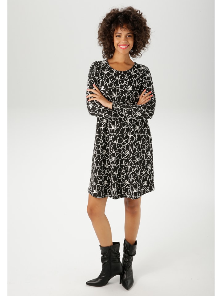 Šaty Aniston Schwarz/ Weiß 1449268 Kleid in Schwarz/ Weiß - 1
