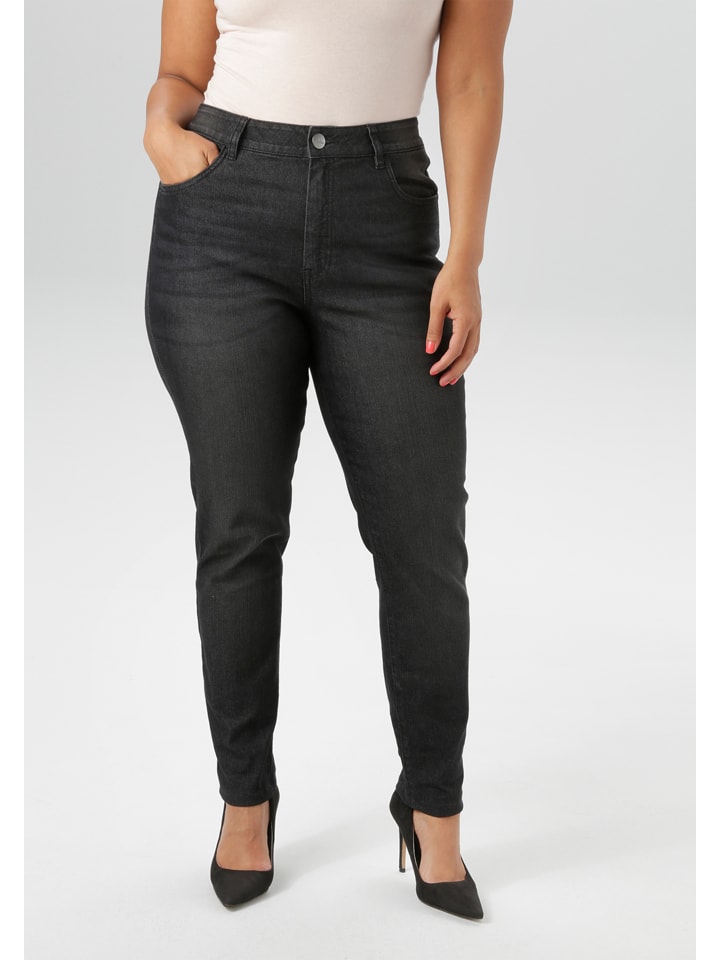 Dámske rifle Aniston Schwarz 1879346 Jeans - Slim fit - in Schwarz - 1