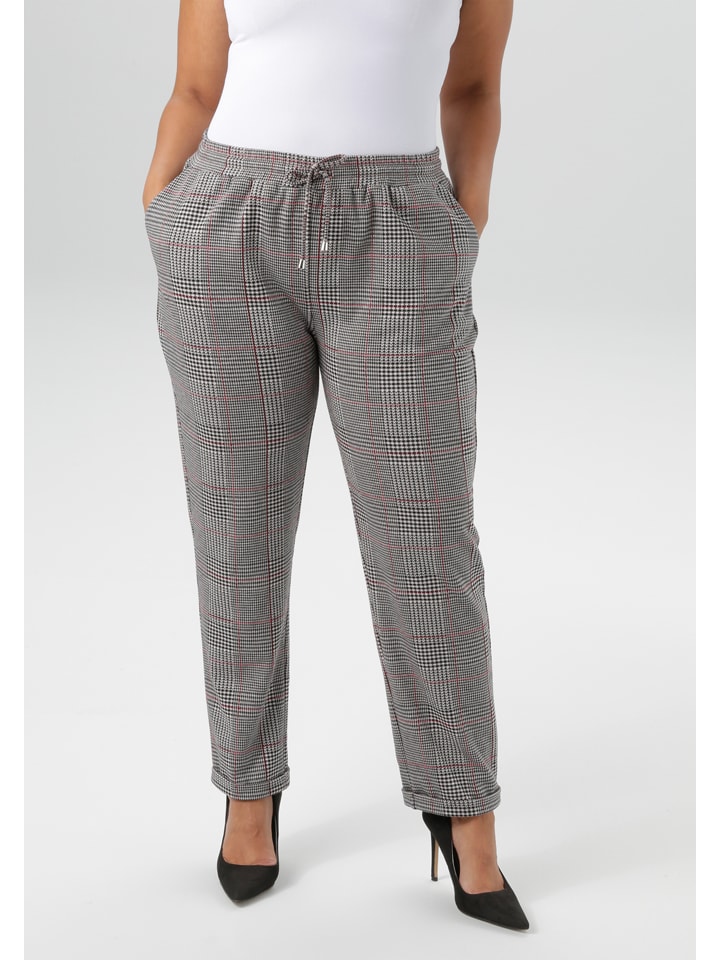 Nohavice Aniston Schwarz/ Weiß 8793728 Chino in Schwarz/ Weiß - 1