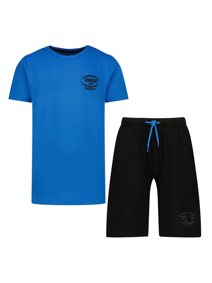 Detské pyžamo Vingino Blau/ Schwarz 5567173 Pyjama in Blau/ Schwarz - 1