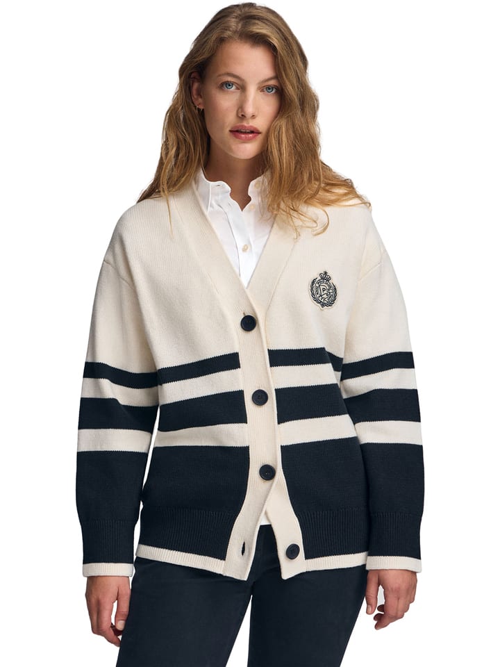 Sveter Polo Club Creme/ Dunkelblau 2800609 Cardigan in Creme/ Dunkelblau - 1