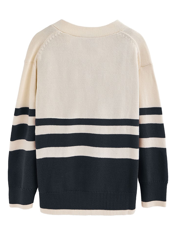 Sveter Polo Club Creme/ Dunkelblau 2800609 Cardigan in Creme/ Dunkelblau - 6