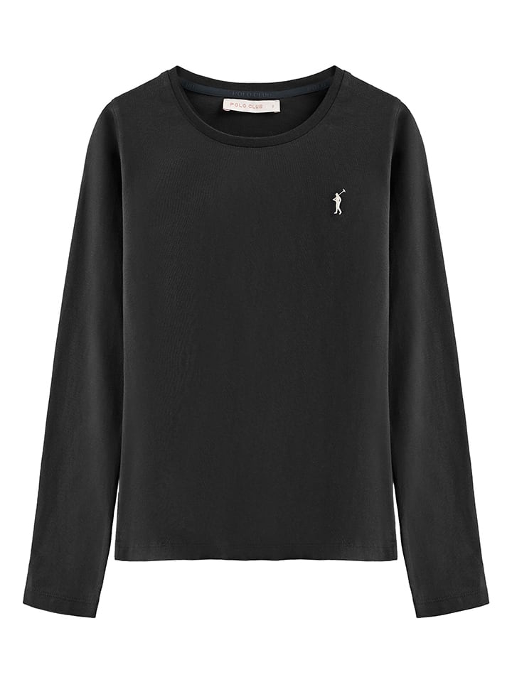 Tričko Polo Club Schwarz 206487 Longsleeve in Schwarz - 1
