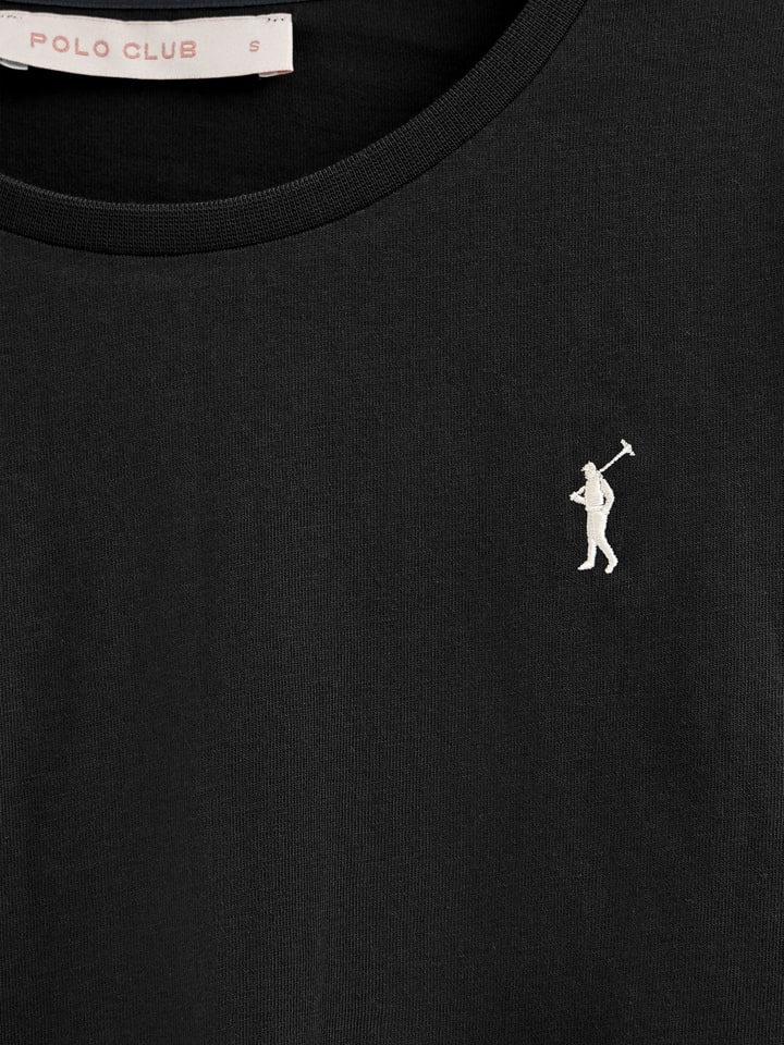 Tričko Polo Club Schwarz 206487 Longsleeve in Schwarz - 3
