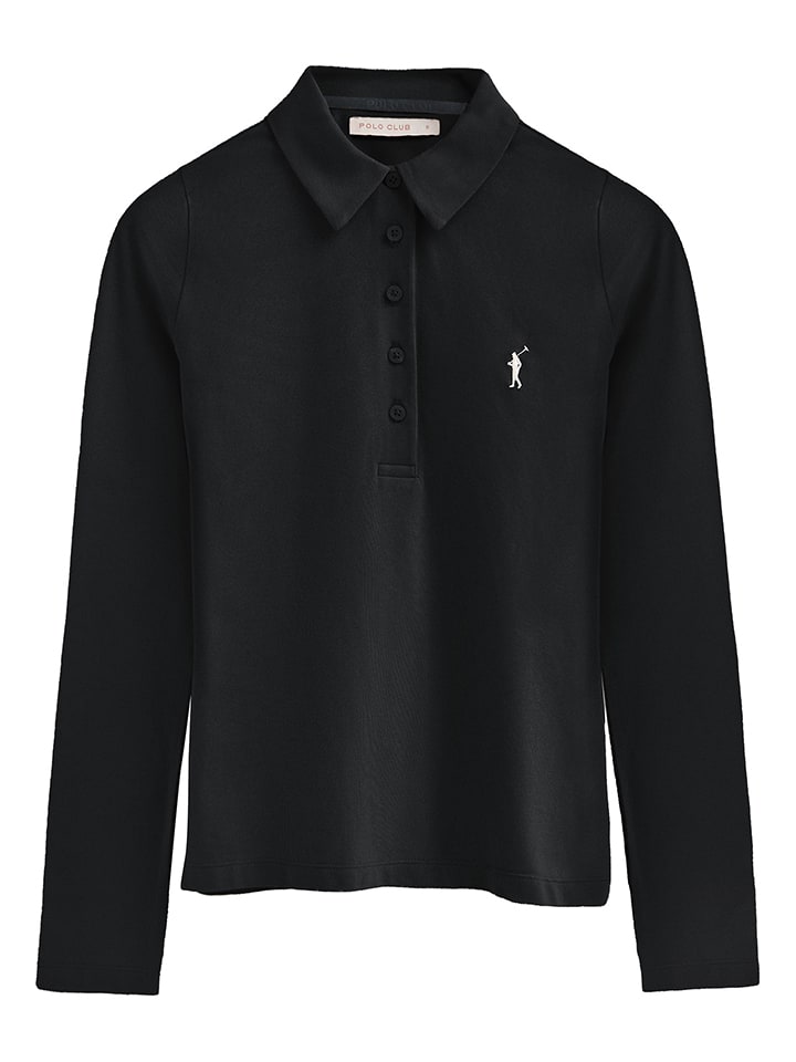 Polo Club Schwarz 4462516 Pololongsleeve in Schwarz - 1
