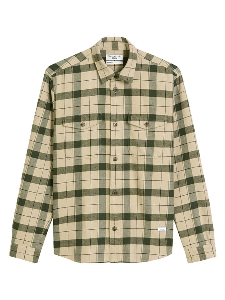 Košeľa Marc O'Polo DENIM Beige/ Grün 4215938