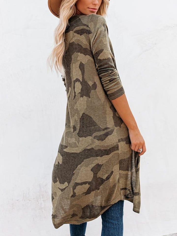 Sveter Milan Kiss Khaki 8832872 Longcardigan in Khaki - 4