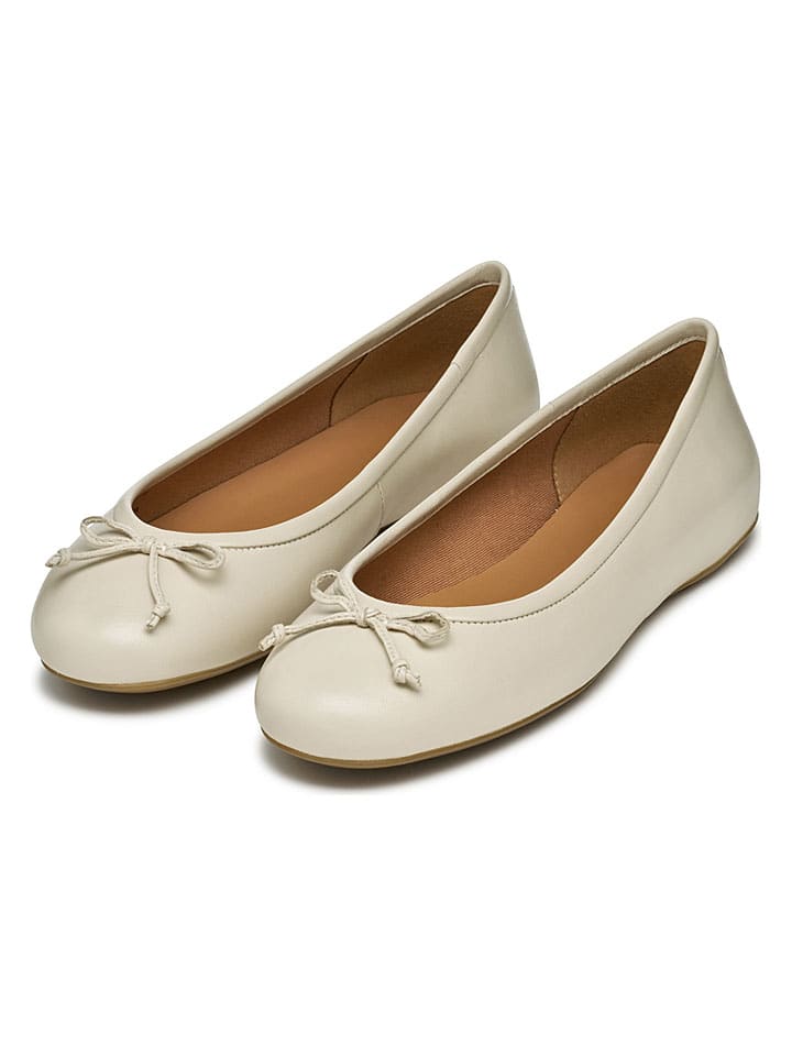 Geox Creme 6025496 Leder-Ballerinas "Palmaria" in Creme - 3