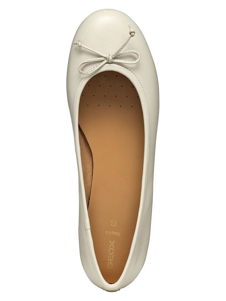 Geox Creme 6025496 Leder-Ballerinas "Palmaria" in Creme - 8