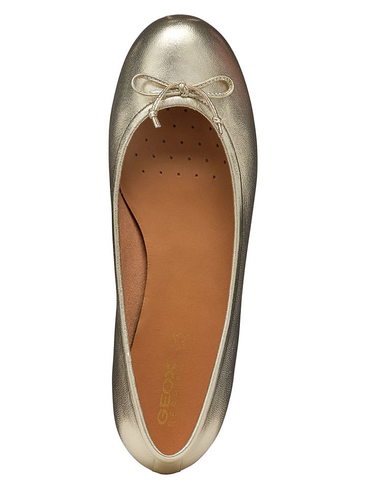 Geox Gold 8009893 Leder-Ballerinas "Palmaria" in Gold - 6