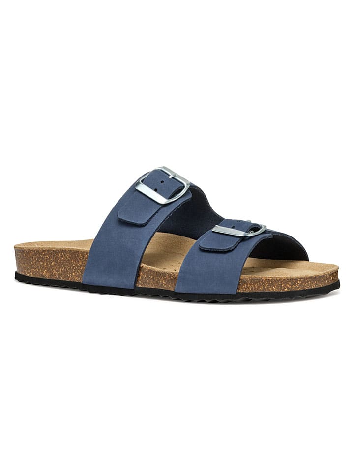 Geox Blau 2422691 Leder-Pantoletten "Brionia" in Blau - 2