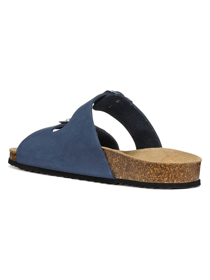 Geox Blau 2422691 Leder-Pantoletten "Brionia" in Blau - 3
