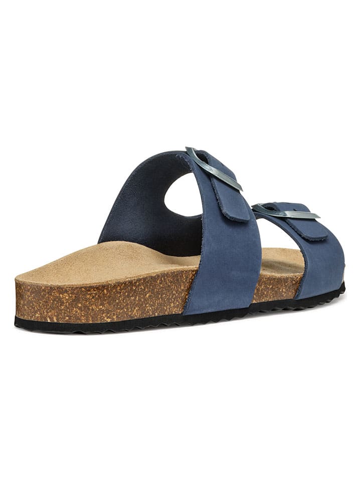 Geox Blau 2422691 Leder-Pantoletten "Brionia" in Blau - 4