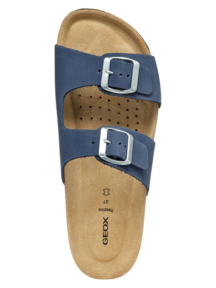 Geox Blau 2422691 Leder-Pantoletten "Brionia" in Blau - 5
