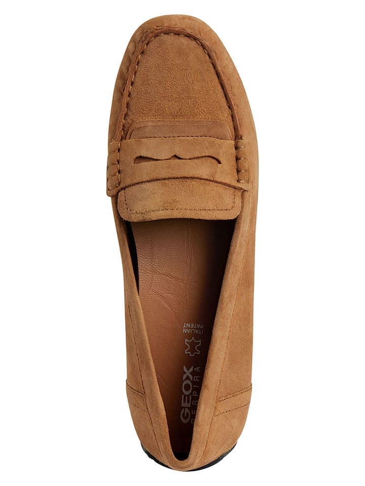 Geox Hellbraun 143862 Leder-Slipper "Kosmopolis" in Hellbraun - 5