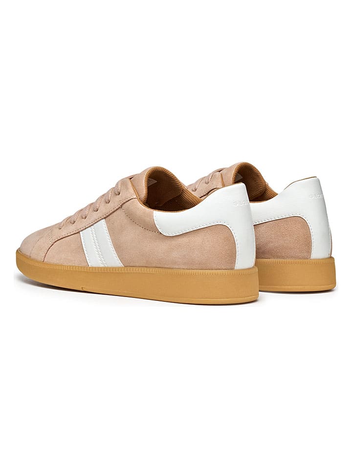 Tenisky Geox Beige/ Weiß 3453108 Leder-Sneakers "Meleda" in Beige/ Weiß - 4