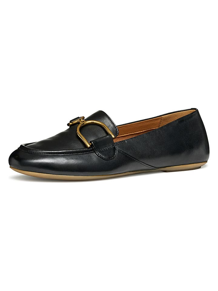 Geox Schwarz 4661325 Leder-Slipper "Palmaria" in Schwarz - 2