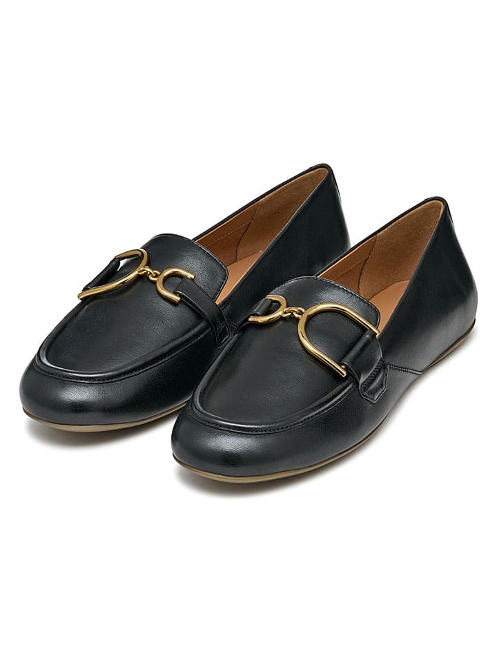 Geox Schwarz 4661325 Leder-Slipper "Palmaria" in Schwarz - 3