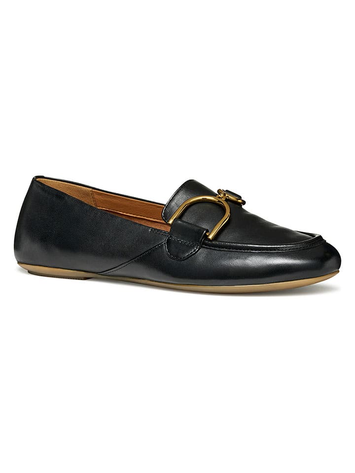 Geox Schwarz 4661325 Leder-Slipper "Palmaria" in Schwarz - 5