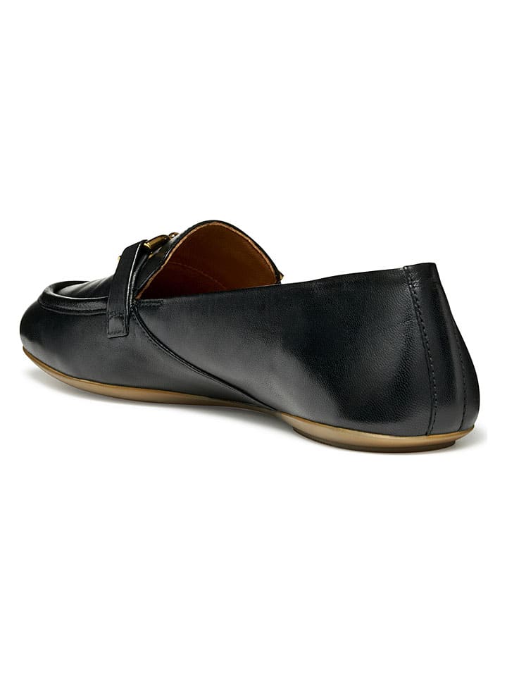 Geox Schwarz 4661325 Leder-Slipper "Palmaria" in Schwarz - 6