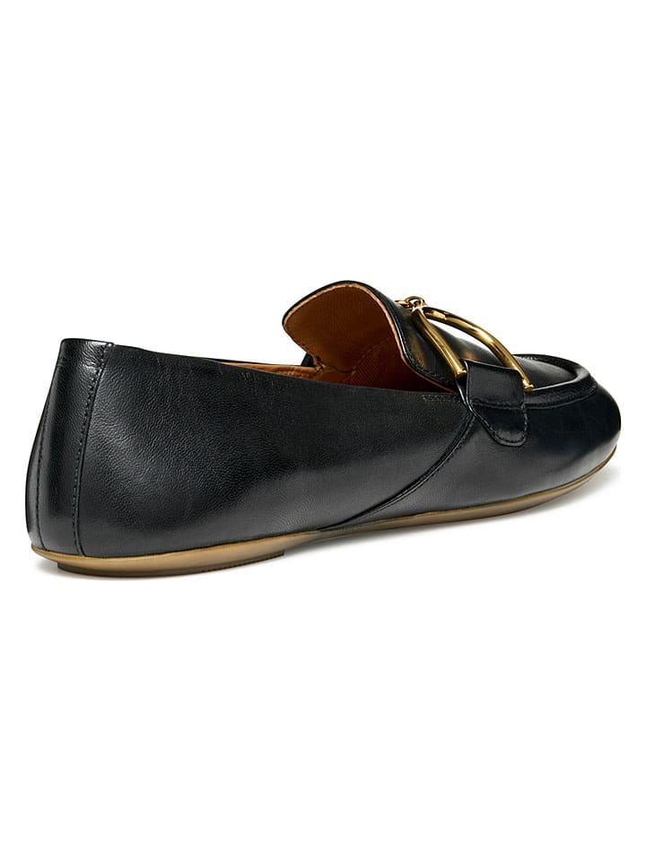 Geox Schwarz 4661325 Leder-Slipper "Palmaria" in Schwarz - 7