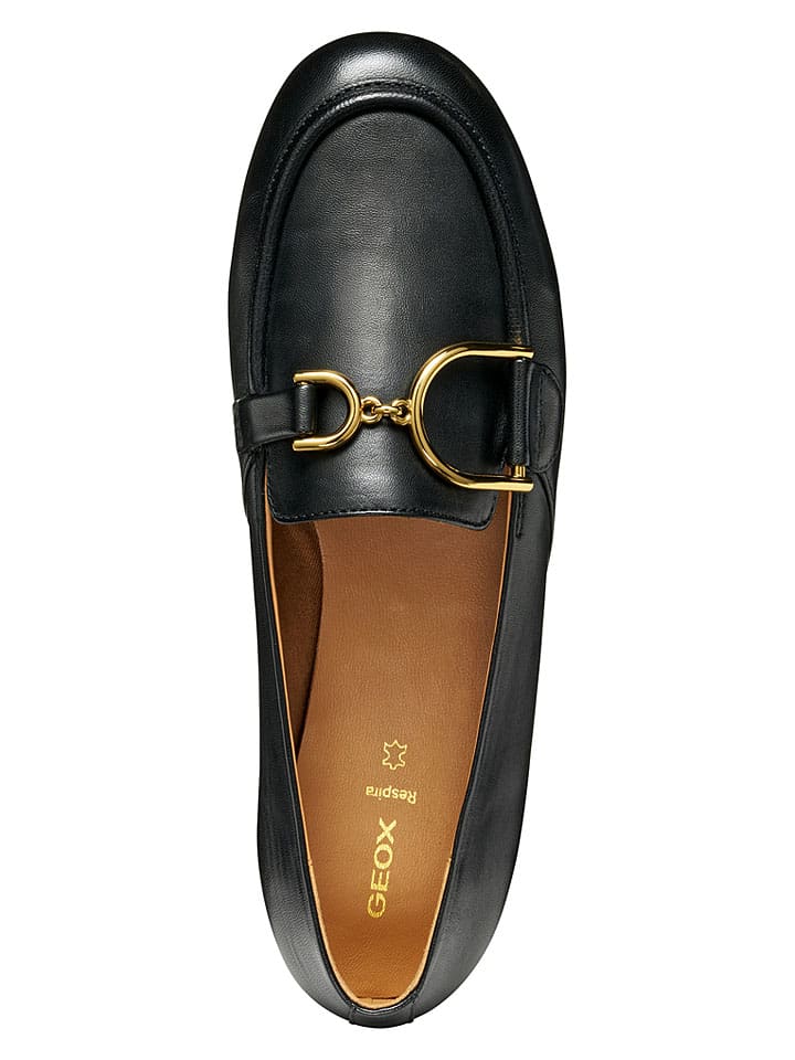 Geox Schwarz 4661325 Leder-Slipper "Palmaria" in Schwarz - 8