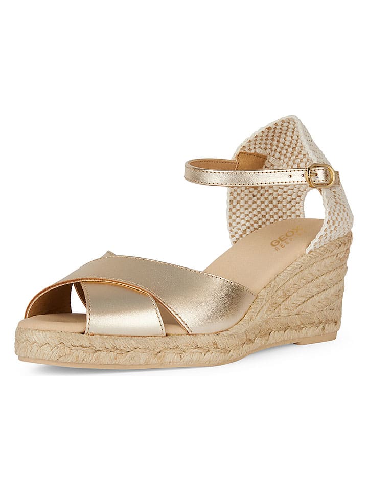 Sandále Geox Gold 5741577 Leder-Sandaletten "Gelsa" in Gold - 2