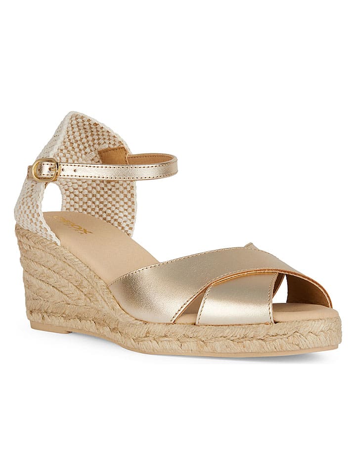 Sandále Geox Gold 5741577 Leder-Sandaletten "Gelsa" in Gold - 3