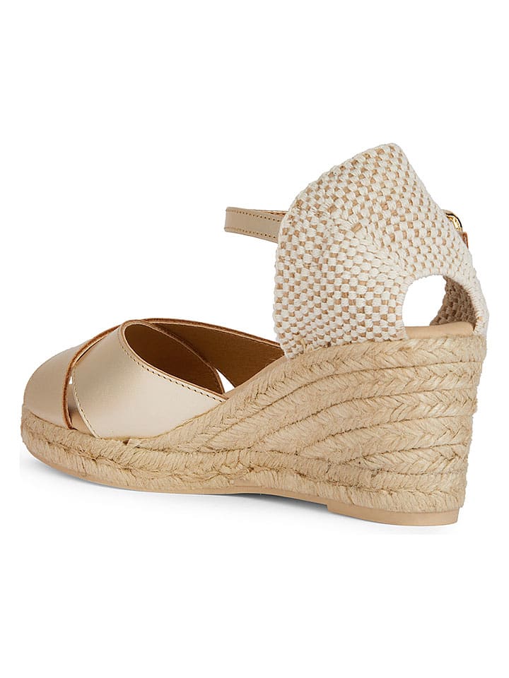 Sandále Geox Gold 5741577 Leder-Sandaletten "Gelsa" in Gold - 4