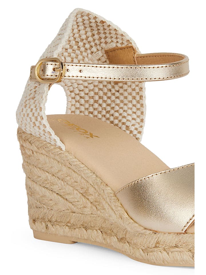 Sandále Geox Gold 5741577 Leder-Sandaletten "Gelsa" in Gold - 8