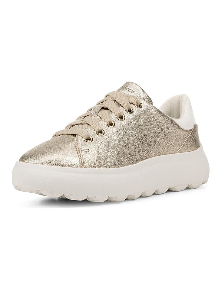 Tenisky Geox Gold 8463749 Leder-Sneakers "Spherica EC4.1" in Gold - 2