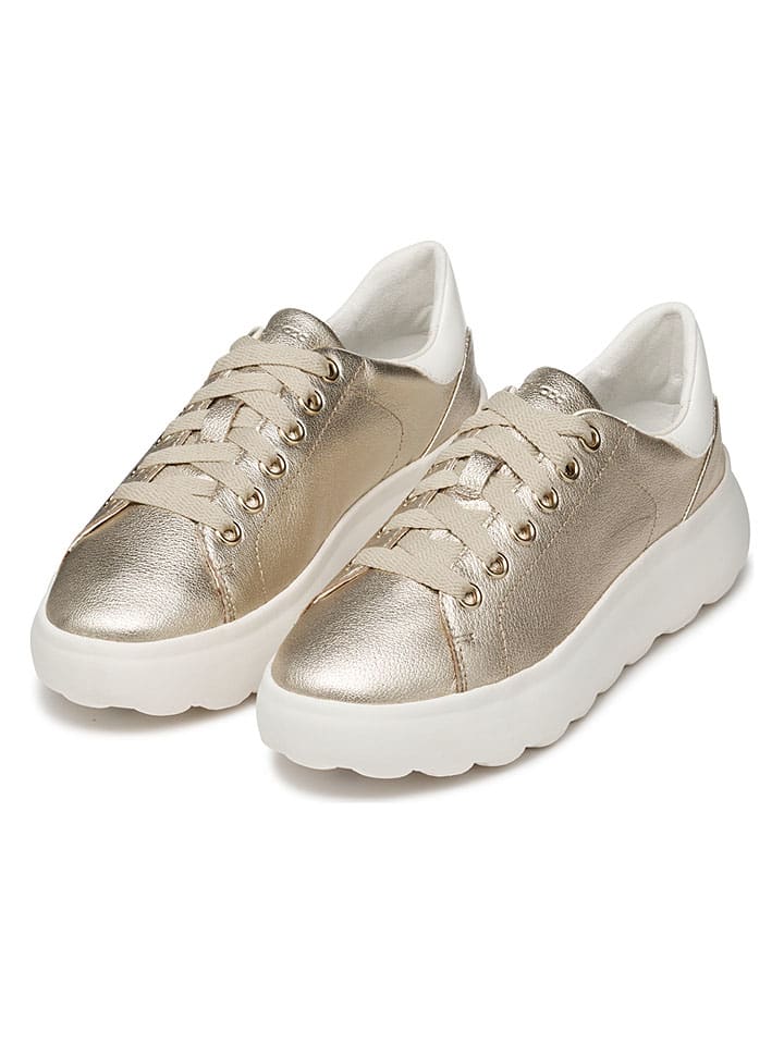 Tenisky Geox Gold 8463749 Leder-Sneakers "Spherica EC4.1" in Gold - 3
