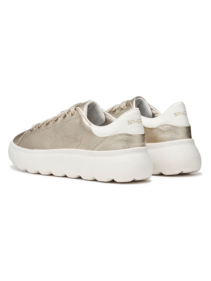 Tenisky Geox Gold 8463749 Leder-Sneakers "Spherica EC4.1" in Gold - 4