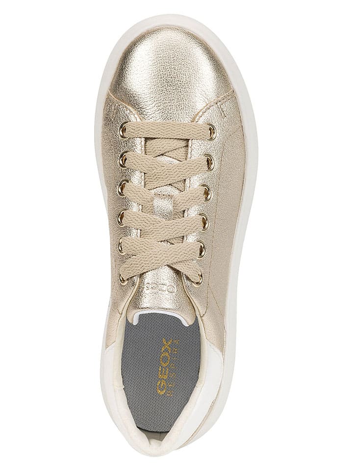 Tenisky Geox Gold 8463749 Leder-Sneakers "Spherica EC4.1" in Gold - 8