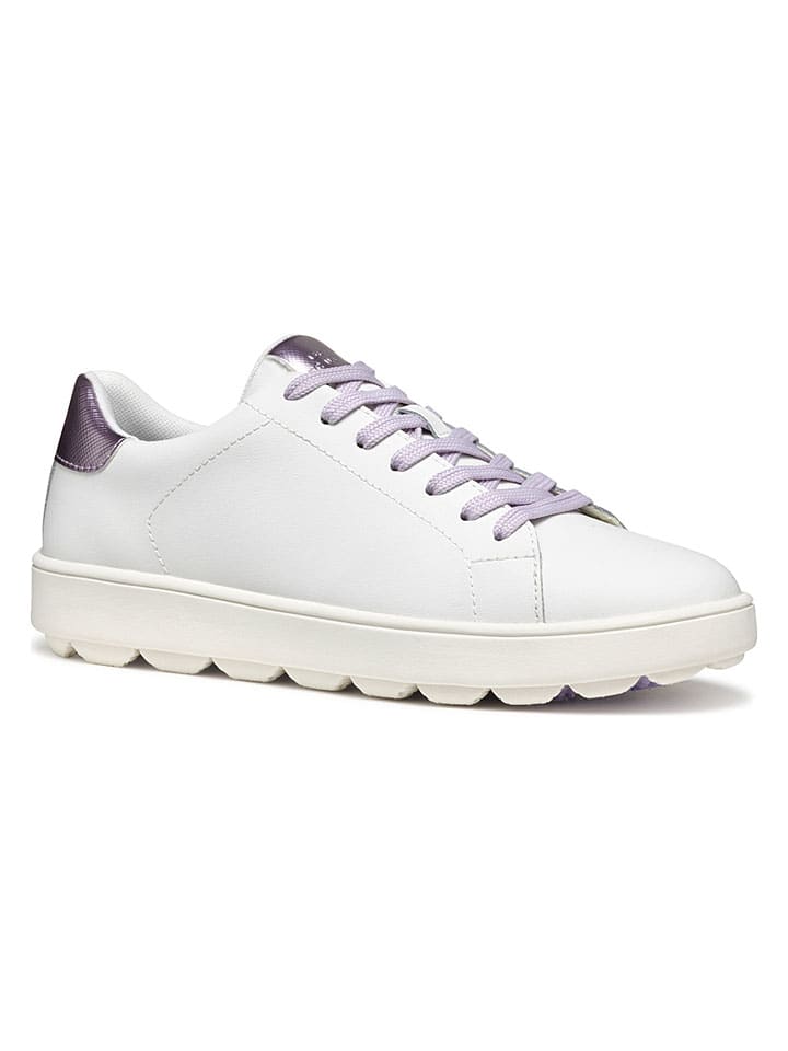 Tenisky Geox Weiß/ Lila 4499641 Leder-Sneakers "Spherica Ecub" in Weiß/ Lila - 2