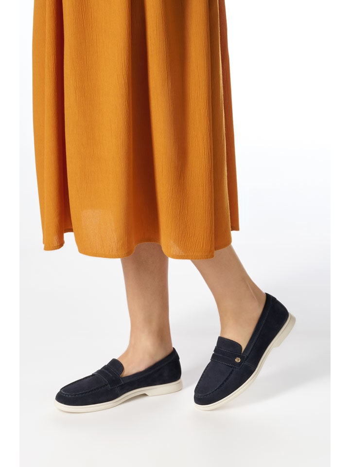 Geox Dunkelblau 742919 Leder-Slipper "Xand 3" in Dunkelblau - 10