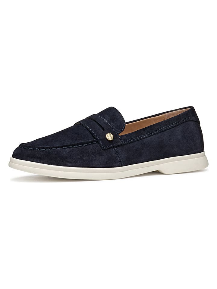 Geox Dunkelblau 742919 Leder-Slipper "Xand 3" in Dunkelblau - 2