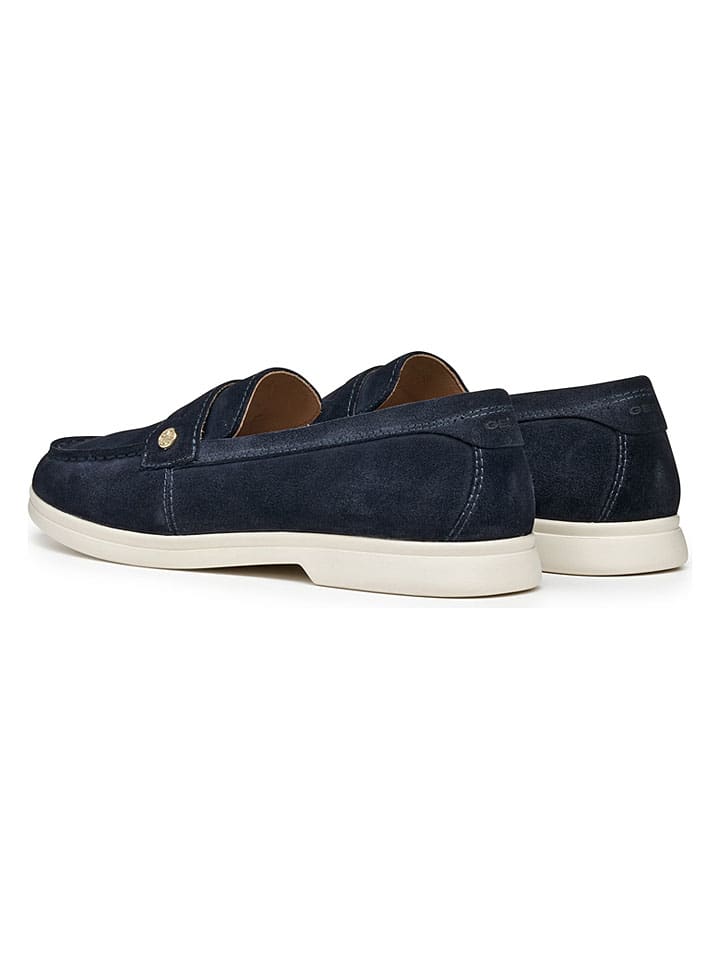 Geox Dunkelblau 742919 Leder-Slipper "Xand 3" in Dunkelblau - 4