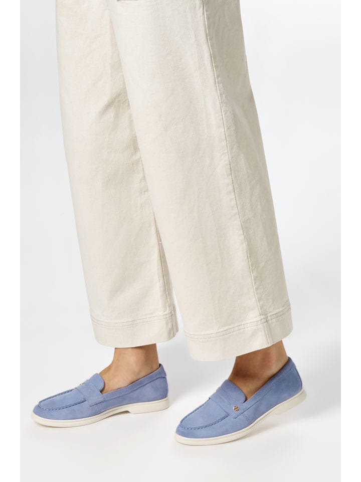 Geox Hellblau 1689893 Leder-Slipper "Xand 3" in Hellblau - 10