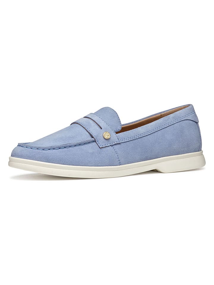 Geox Hellblau 1689893 Leder-Slipper "Xand 3" in Hellblau - 2
