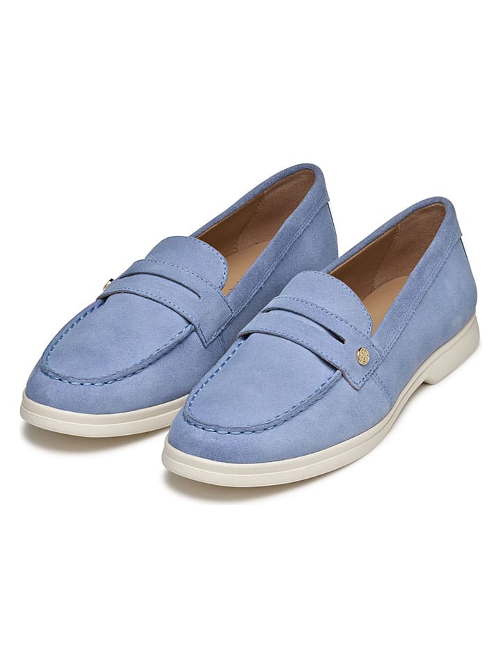 Geox Hellblau 1689893 Leder-Slipper "Xand 3" in Hellblau - 3